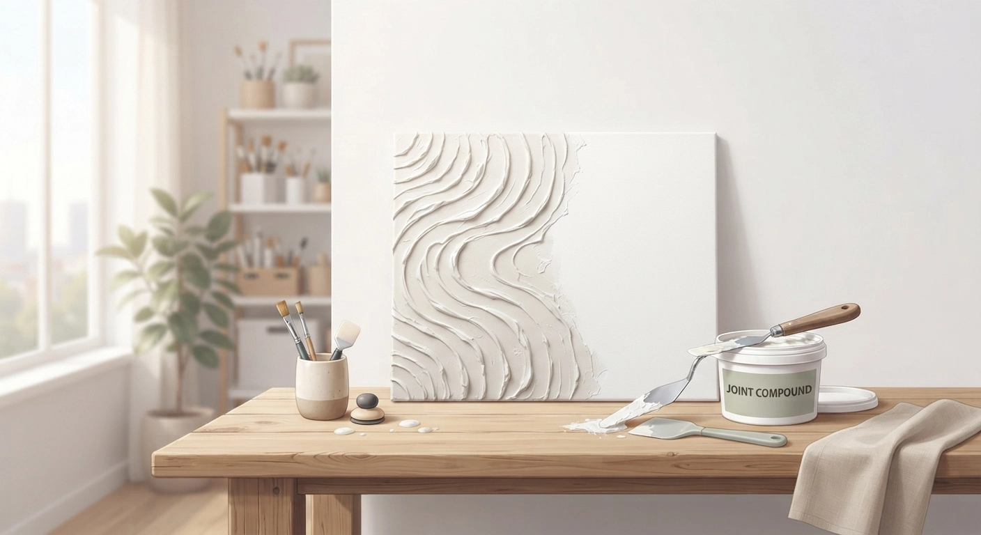 How to Make Easy Textured Wall Art with Joint Compound