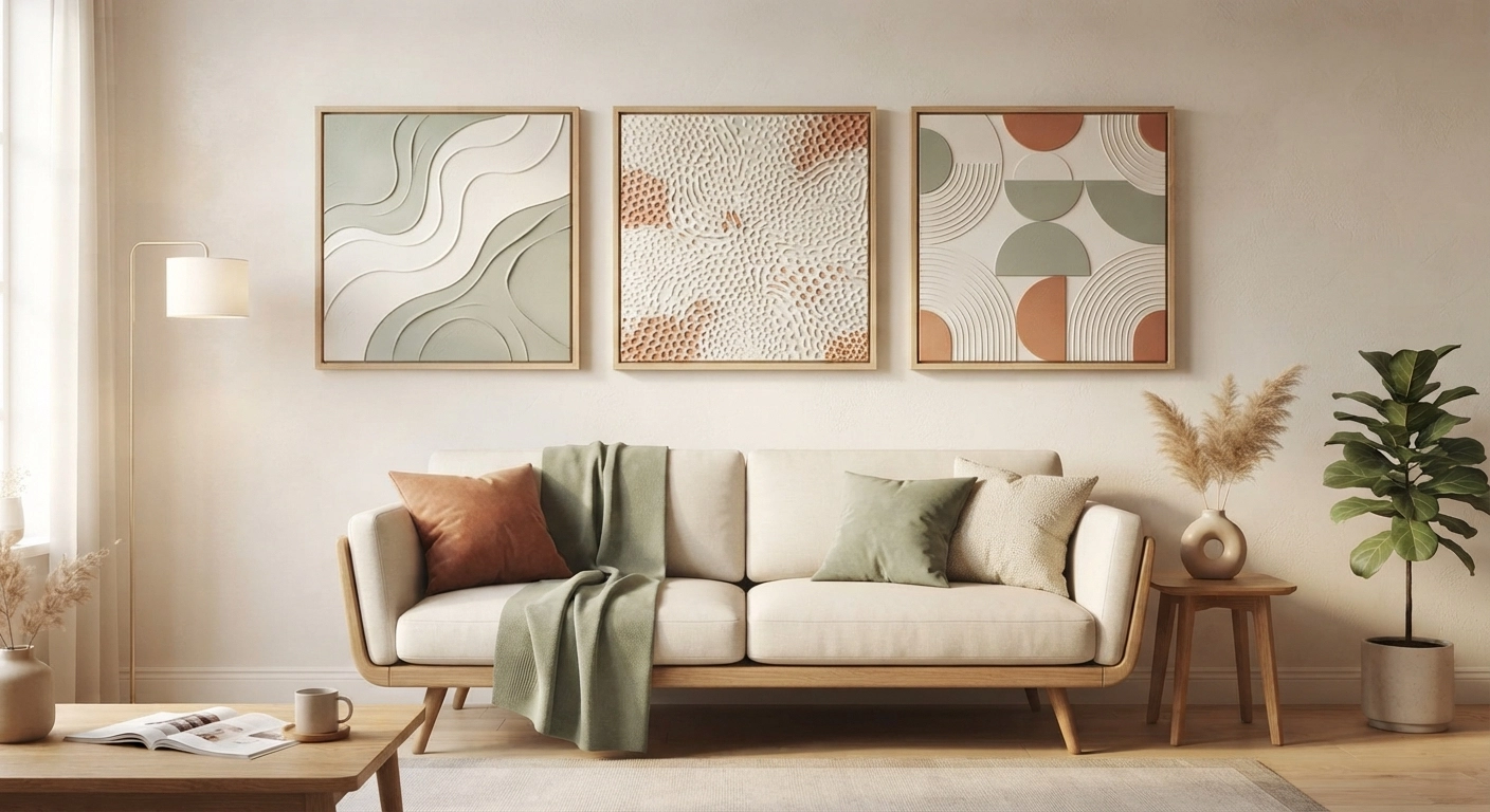 How to Make Easy Textured Wall Art with Joint Compound - Detay 2